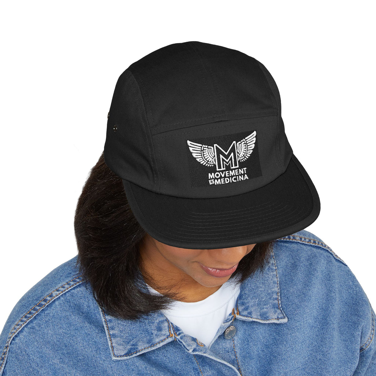 Embroidered 5 Panel Cap 100% Cotton