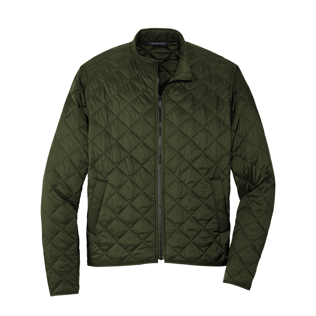 Embroidered Quilted Full‑Zip Jacket