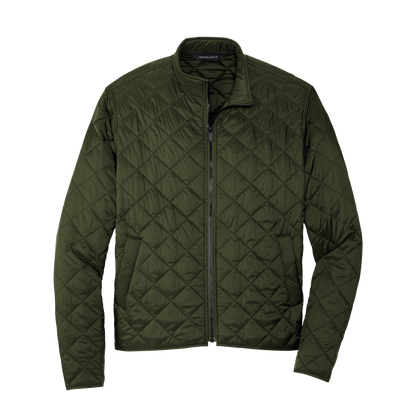 Embroidered Quilted Full‑Zip Jacket