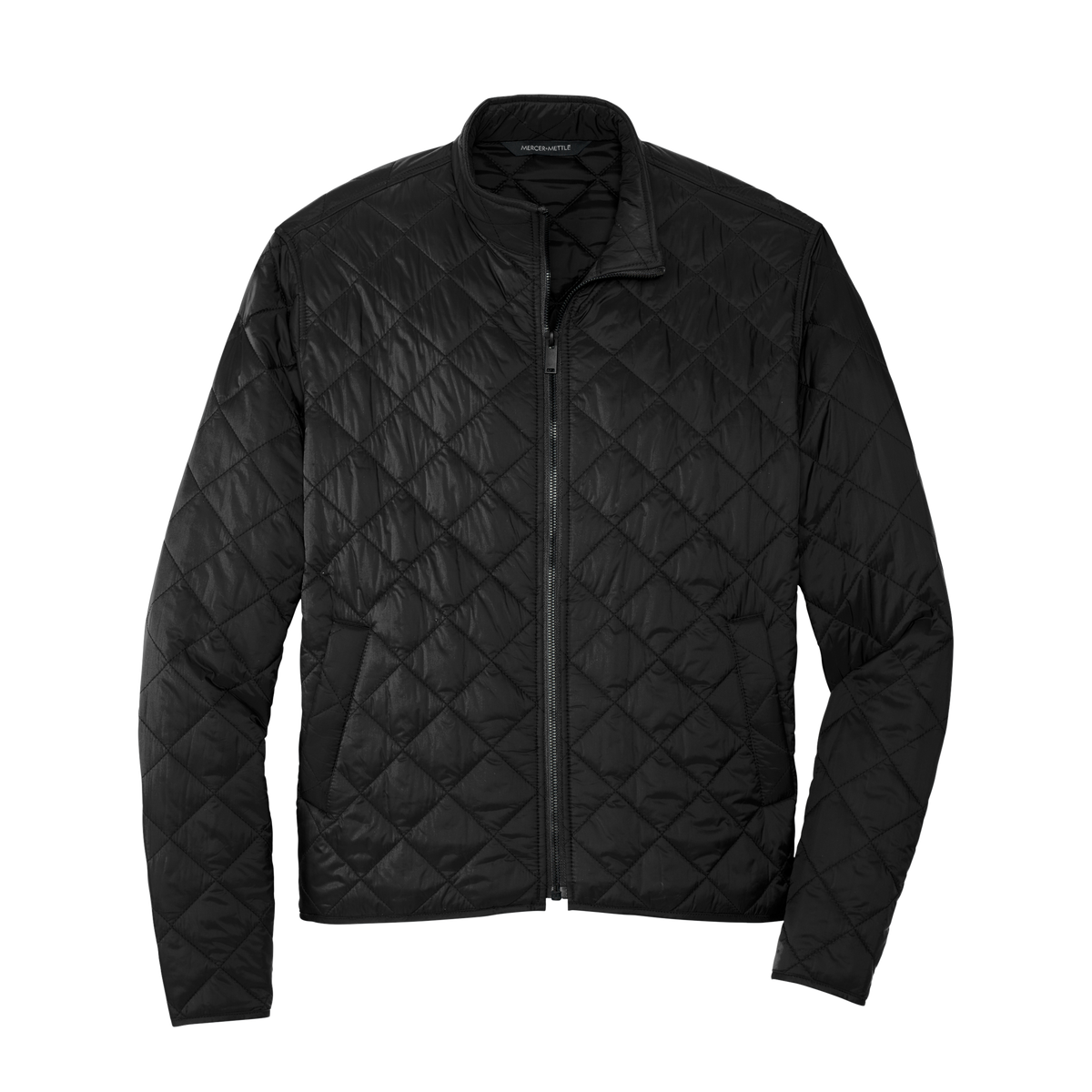 Embroidered Quilted Full‑Zip Jacket